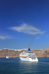 Image showing Santorini view (Greece) - travel background