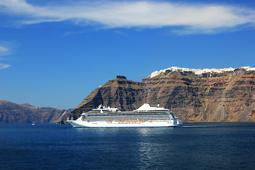 Image showing Santorini view (Greece) - travel background