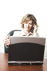 Image showing business woman with laptop