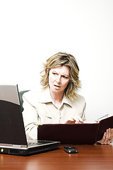 Image showing business woman looking at laptop