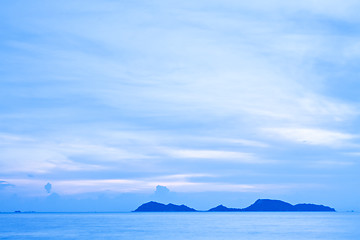 Image showing Sunset island