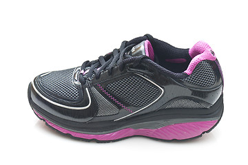 Image showing Sports running shoe on white background