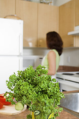 Image showing opening the fridge