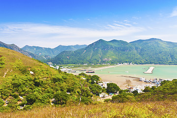 Image showing Tai O landscape from mountains in Hong Kong