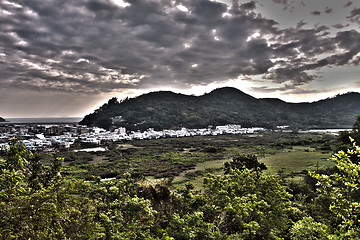 Image showing Tai O Fishing Village in Hong Kong from hilltop, HDR image.