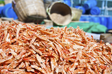 Image showing Dried shrimps under sunlight