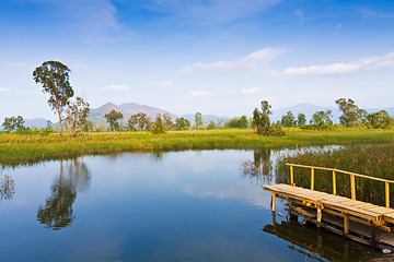 Image showing Hong Kong landscape at pond