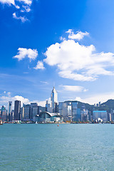 Image showing Hong Kong view along the seashore