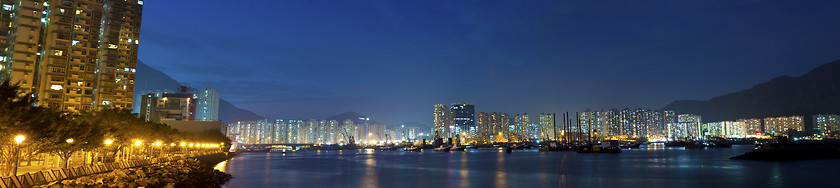 Image showing Hong Kong downtown at night