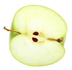 Image showing Slice of fresh green apple