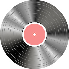Image showing vinyl record isolated on white