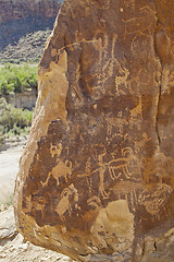 Image showing petroglyphs of NIne Mile Canyon