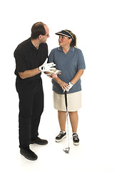 Image showing couple playing golf