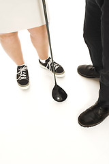 Image showing couple with golf club