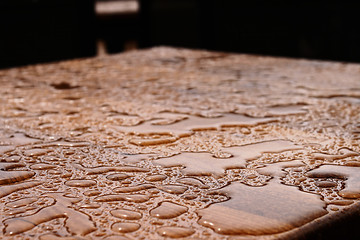 Image showing Rain on table