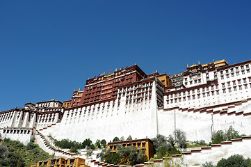 Image showing Landmark of the famous Potala Palace in Lhasa Tibet