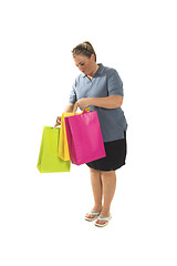 Image showing woman with shopping bags