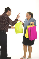 Image showing couple arguing  about money