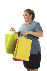 Image showing woman with shopping bags