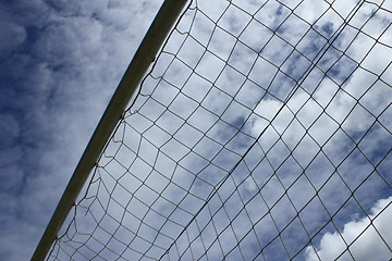 Image showing cloud football goal net