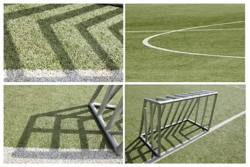 Image showing football goal collage