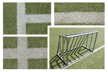 Image showing football goal collage