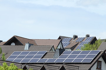 Image showing solar plants roofs