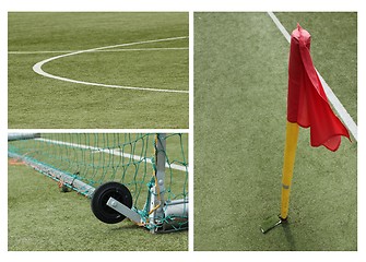 Image showing football goal collage