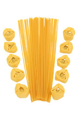 Image showing Tortellini and Spaghetti Pasta