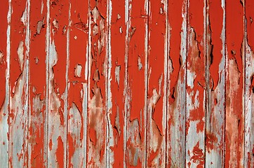 Image showing Red worn wall
