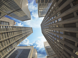 Image showing Clouds above New York City Skyscrapers