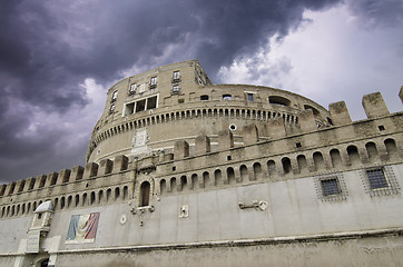 Image showing Sky Colors over Castel Sant'Angelo in Rome