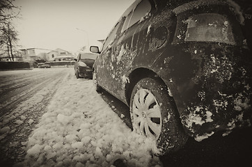 Image showing Streets after a Snowstorm in Pisa, Italy