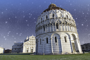 Image showing Sky over Piazza dei Miracoli in Pisa