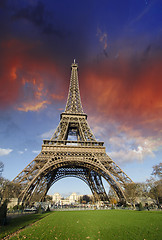 Image showing Colors of Eiffel Tower in Paris