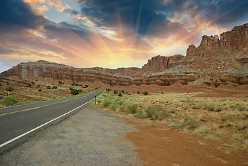 Image showing Inside Monument Valley