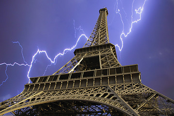 Image showing Eiffel Tower seen from Below, Paris