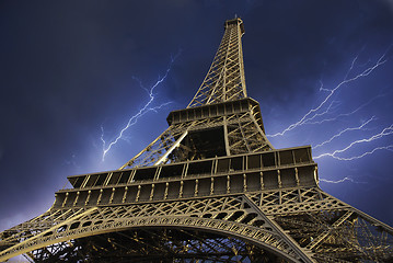Image showing Eiffel Tower seen from Below, Paris