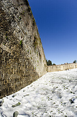 Image showing Piazza dei Miracoli in Pisa after a Snowstorm