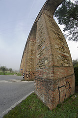 Image showing Ancient Aqueduct in Lucca, Italy