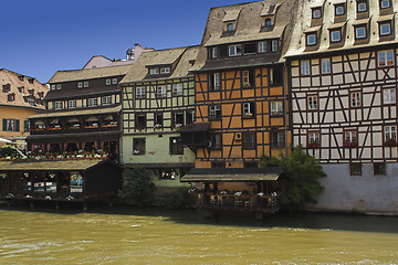 Image showing apartments along canal