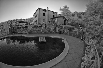 Image showing Infrared Picture of a Agriturismo in Tuscany