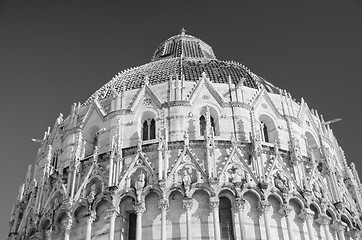 Image showing Piazza dei Miracoli in Pisa after a Snowstorm