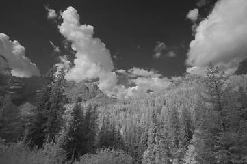 Image showing Infrared Landscape of Dolomites, Italy