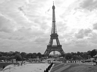 Image showing Exterior view of Eiffel Tower, symbol of Paris