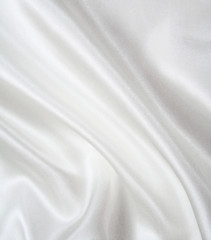 Image showing Smooth elegant white silk as wedding background 