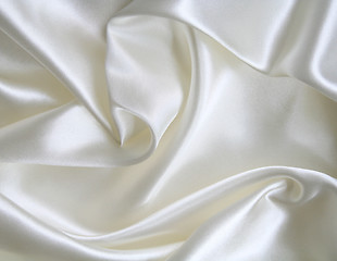 Image showing Smooth elegant white silk as background