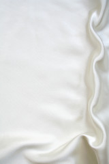 Image showing Smooth elegant white silk as wedding background