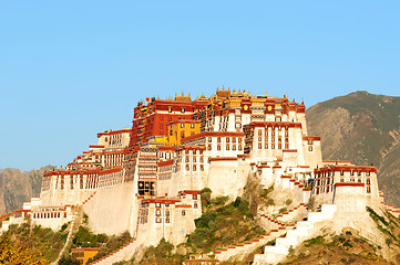 Image showing Landmark of the famous Potala Palace in Lhasa Tibet