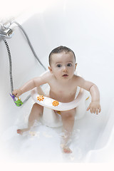 Image showing baby in bathtub